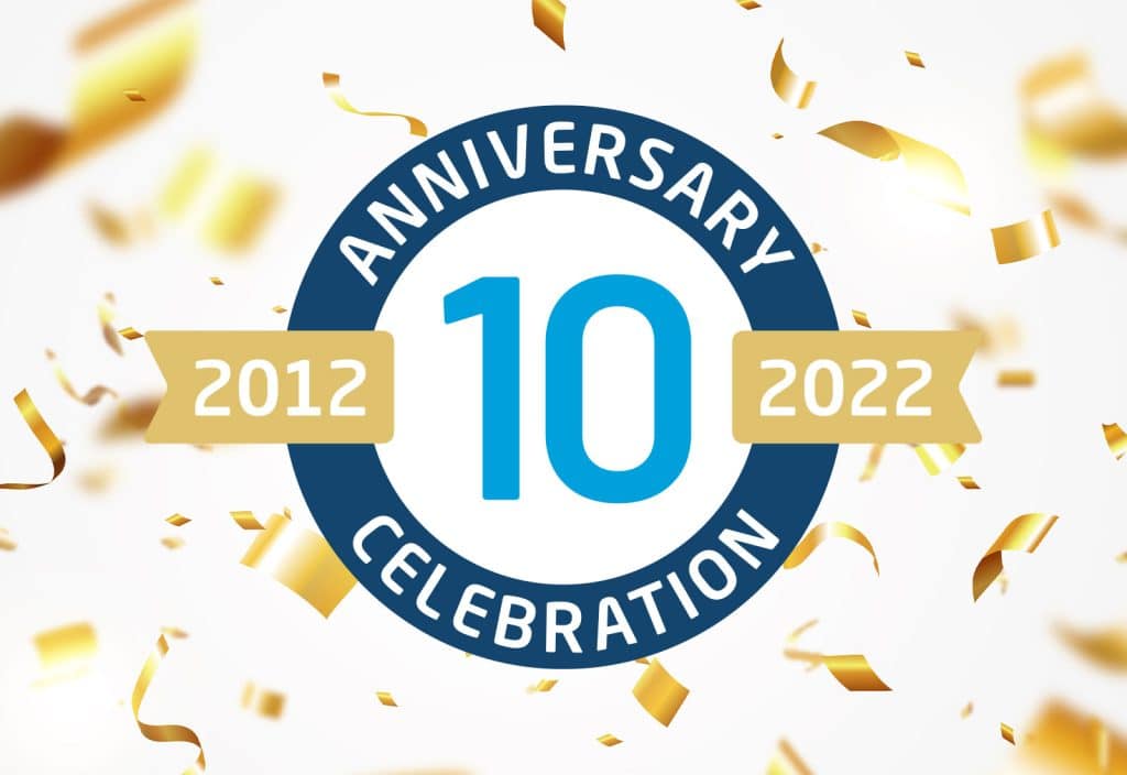 Celebrate our 10th anniversary with 10% off